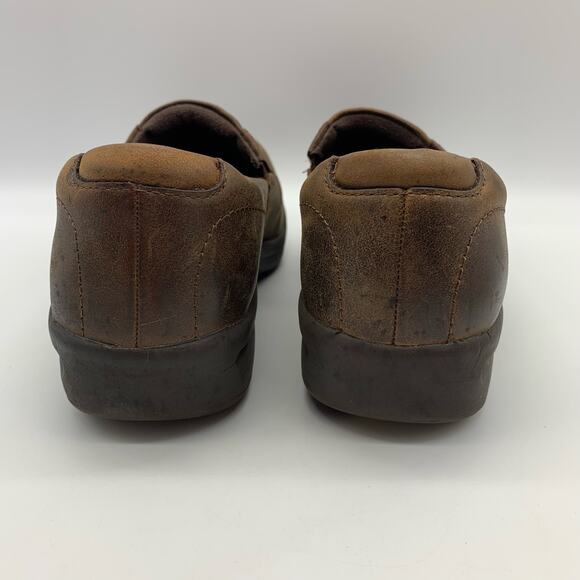 Red Wing Worx Womens 6 M Brown Slip on Leather Clog Support Cushion Steel Toe - Picture 6 of 13